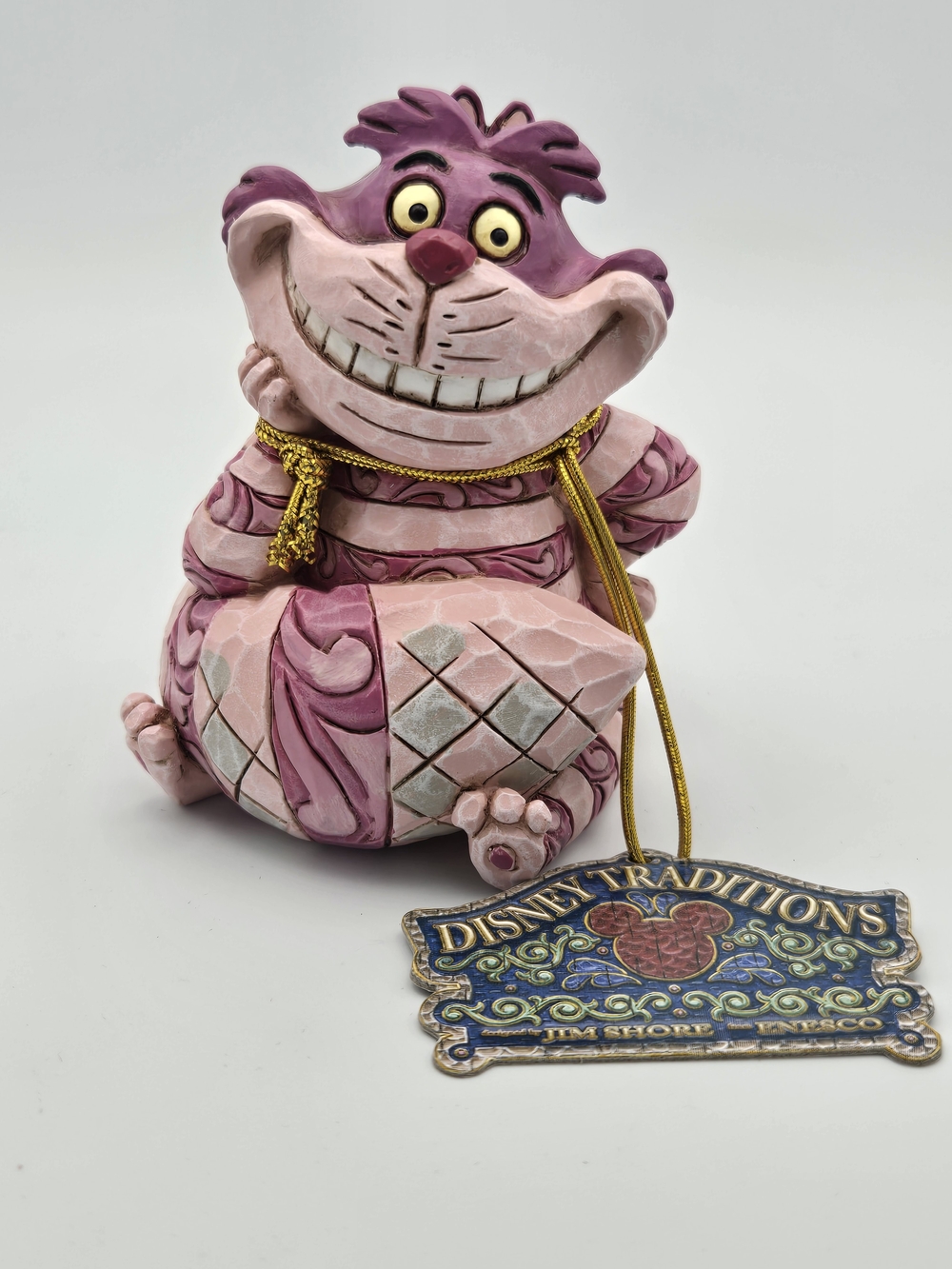 Disney Traditions Jim Shore Cheshire Cat Figurine - Pink & Purple